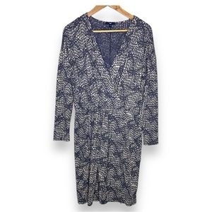 Gap Printed Long Sleeve Jersey Wrap Dress Size Medium